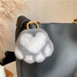 Real Rabbit Fur Pompom Ball Keychain Handbag Charms Cute Gift Idea Car Accessory