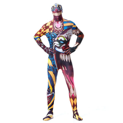 Sexy Cosplay Clown Printed Transformation Suit