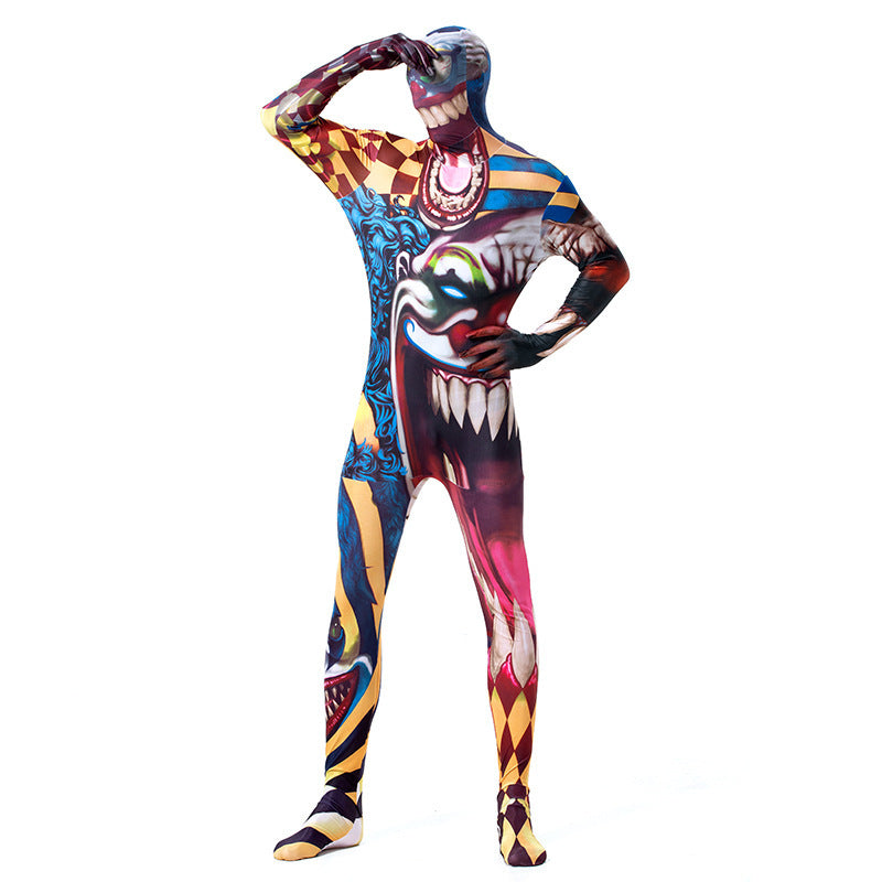 Sexy Cosplay Clown Printed Transformation Suit