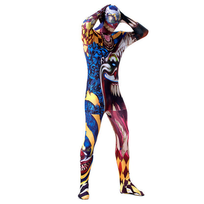 Sexy Cosplay Clown Printed Transformation Suit