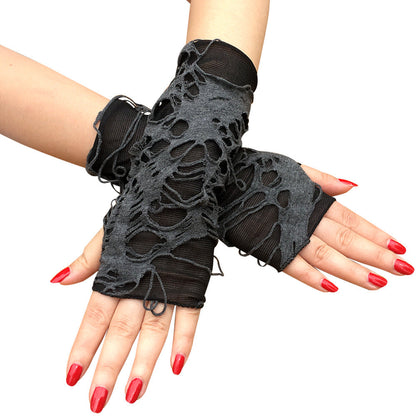 Halloween Hole Punk Gloves