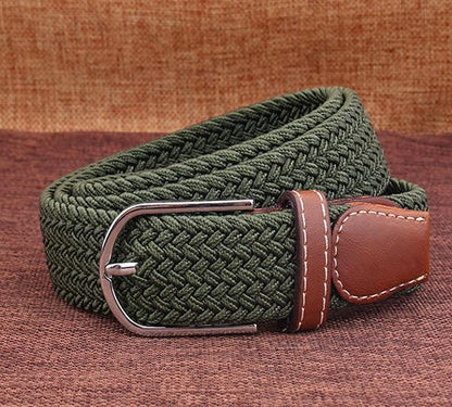 Elastic Belt Knitted Canvas Belt Decoration Belt Female Pin Buckle Canvas Strap Women And Man