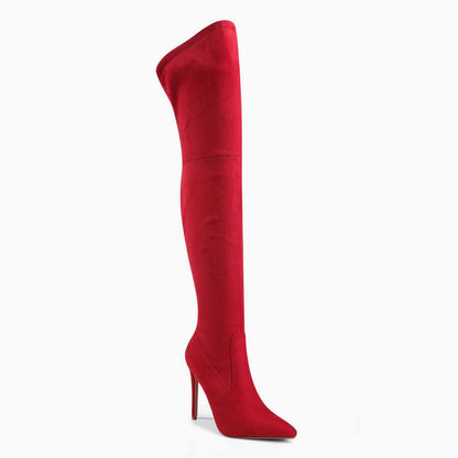 Pointed Slim High Heel Side Zipper  Over The Knee Women's Boot