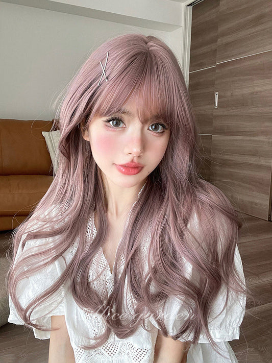 Free Shipping For Hivava Casual Series Ash Pink Curly Wig