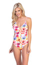 Free Shipping For New Bright Floral Printed One-piece Swimsuit With Shelf Bra