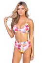 Free Shipping For New Bright Floral Printed Featuring Underwire Bikini Set