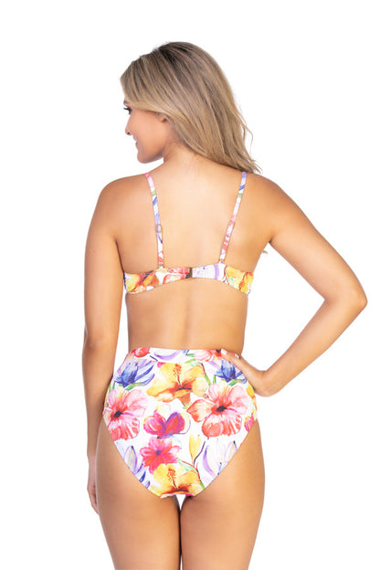 Free Shipping For New Bright Floral Printed Featuring Underwire Bikini Set