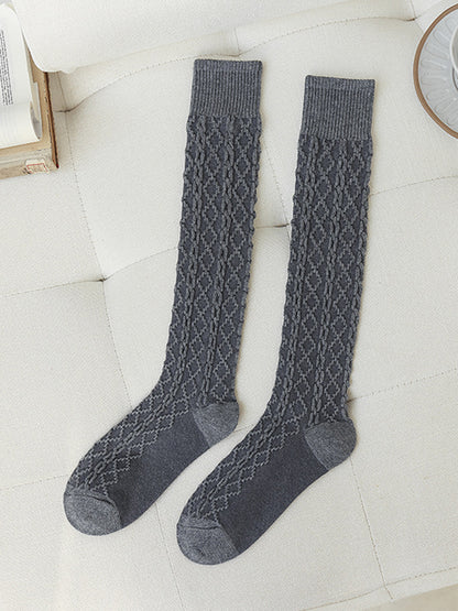 New Fashion Casual Skinny Solid Color Twist Socks-Homeundewear