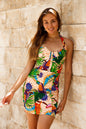 Free Shipping For Tropical Toucans Print Halter Midi Dress