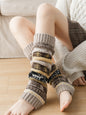 Knitting Keep Warm Printed Leg Warmers Accessories-Homeunderwear