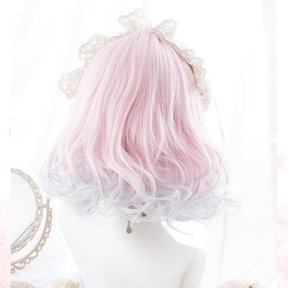 Free Shipping For Hivava Pink Pastel Gradient Short Curl Wig