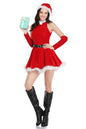 Free Shipping For Cosplay Christmas Costume Red Dress