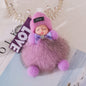 Cute Sleeping Baby Plush Car Keychain Charm