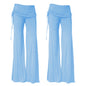 New FashionPure Color Low Waist Yoga Wide-legs Long Pants Beach Pants