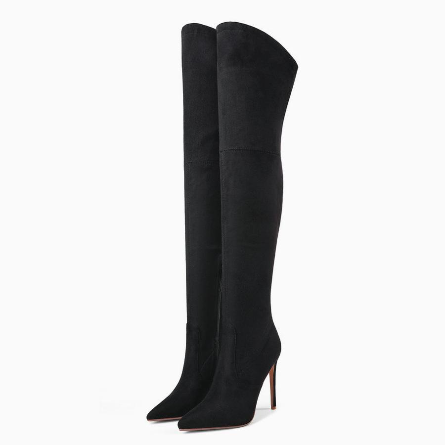 Pointed Slim High Heel Side Zipper  Over The Knee Women's Boot