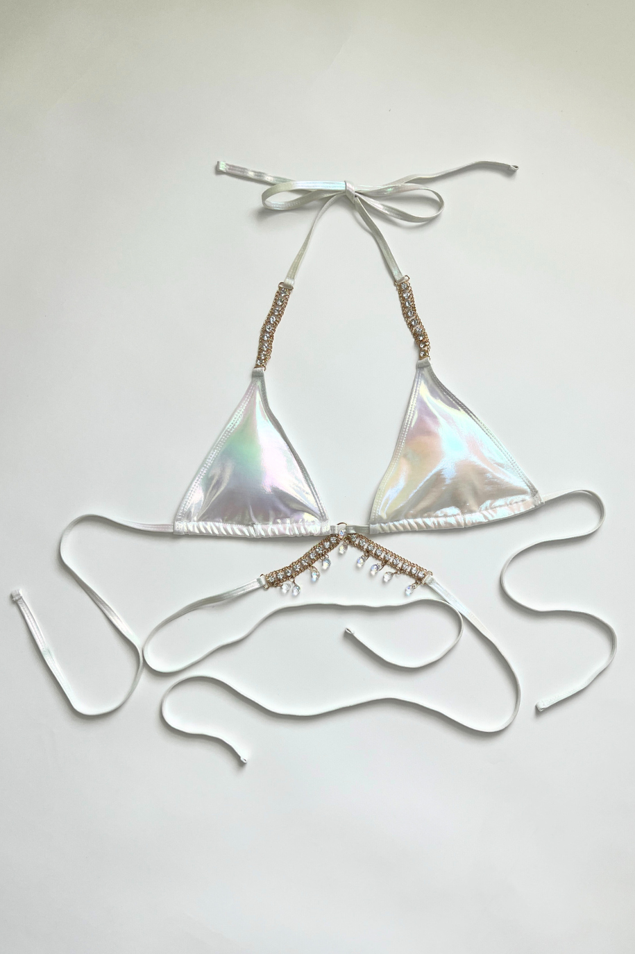 Free Shipping For Ariel Crystal Bikini Top