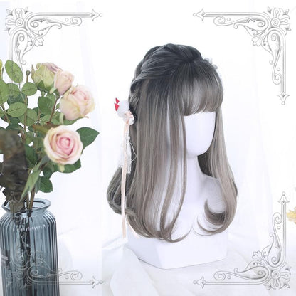 Free Shipping For Hivava Grey/Brown Lolita 45cm Daily Wig