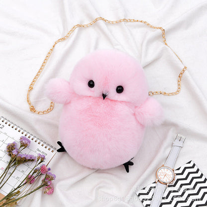 Cute Chick Plush Crossbody Bag Trendy Design