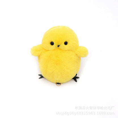 Cute Chick Plush Crossbody Bag Trendy Design