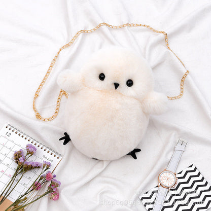 Cute Chick Plush Crossbody Bag Trendy Design