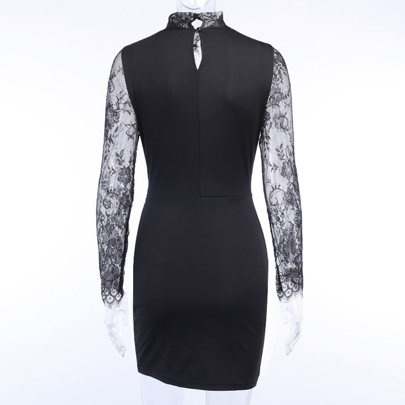 Sexy Lace Long Sleeve Bodycon Dress