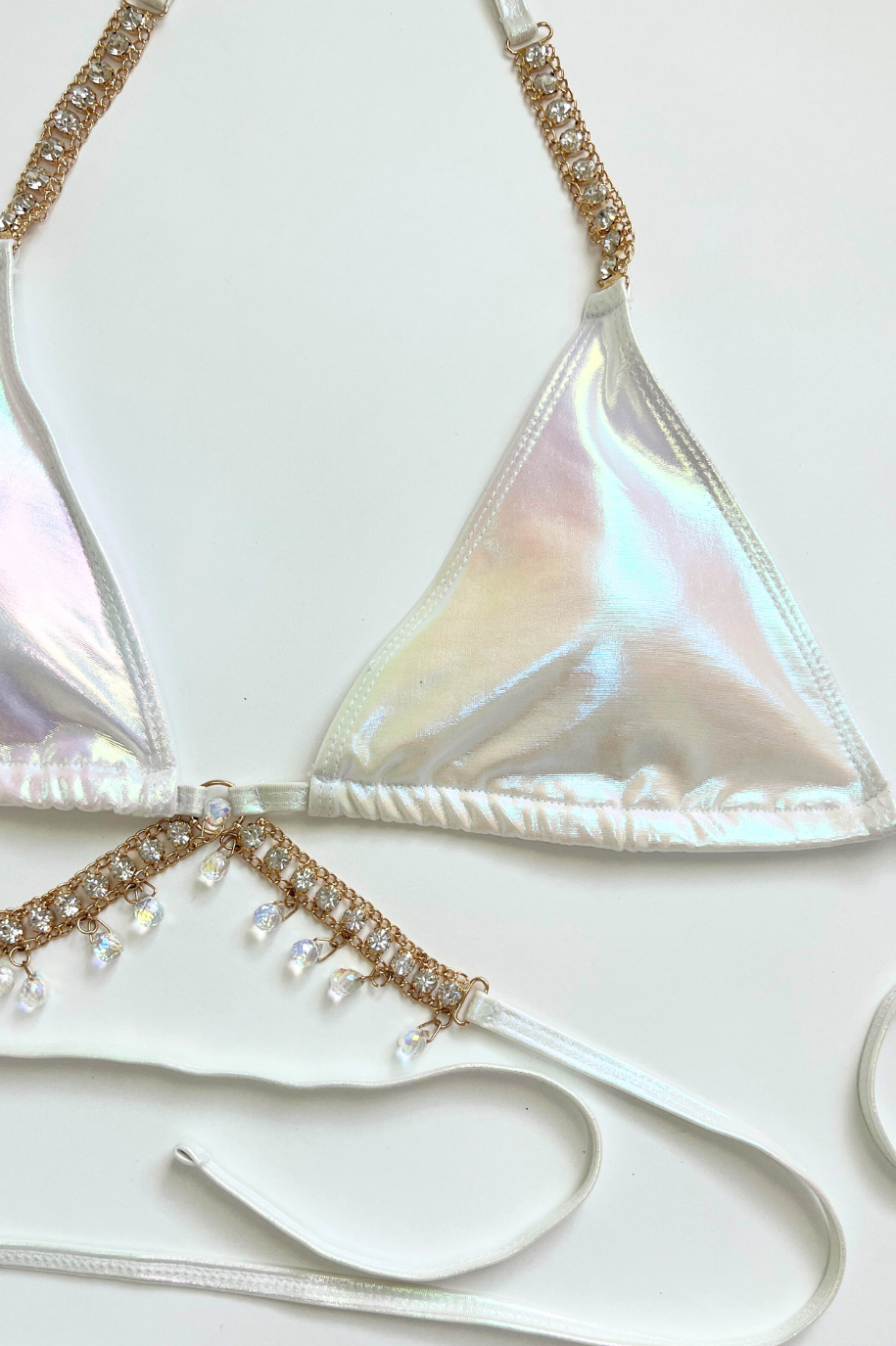 Free Shipping For Ariel Crystal Bikini Top