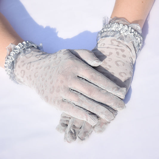 Leopard Print Breathable Mesh Gloves