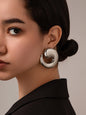 Geometric Solid Color Exaggerated Earrings Accessories