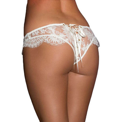 Plus Size Eyelash Lace Tie Everyday Panties