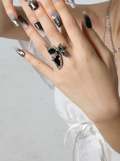 New Fashion Punk Butterfly Shape Ring-Homeundewear