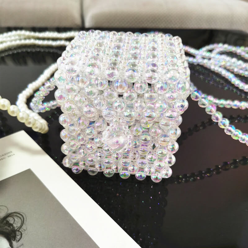 Cute Hadmade Customize Pearl Crossbody Box Bags