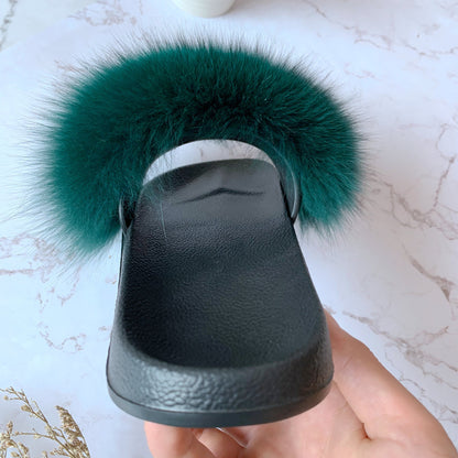 Luxury Faux Fur Slides - Women's Comfy Sandals