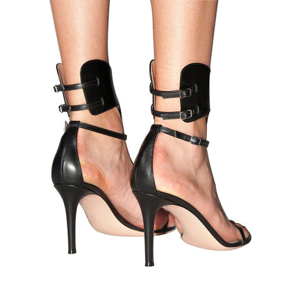 Elegant Strappy Glamorous High-Heeled Evening Sandals-Homeunderwear