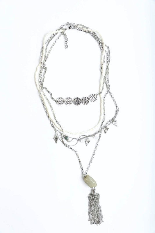 Free Shipping For Jade Multi Layered Chain Necklace