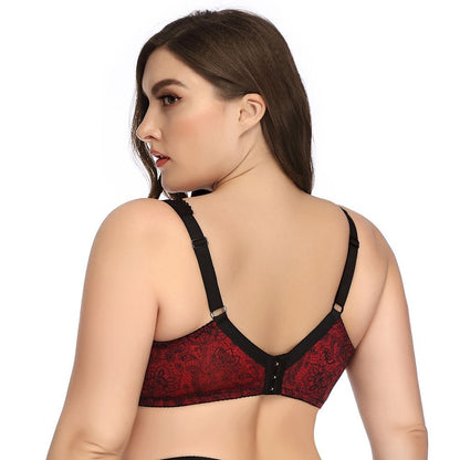 Plus Size Printed Ultra-Thin Bra