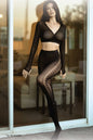 Free Shipping For Stella Elyse Lady's Designed Fishnet Tights With Reinforced Toe