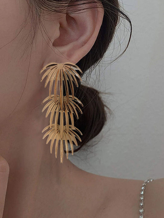 Geometric Solid Color Drop Earrings