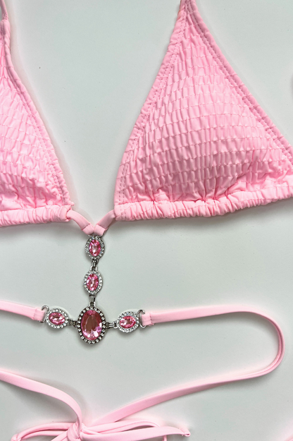 Free Shipping For Emily Crystal Bikini Top