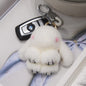 Cute Mini Diamond-Encrusted Mink Fur Bunny Charm