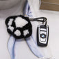 Cute Mink Fur Cat Paw Keychain