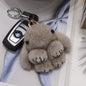 Cute Mini Diamond-Encrusted Mink Fur Bunny Charm