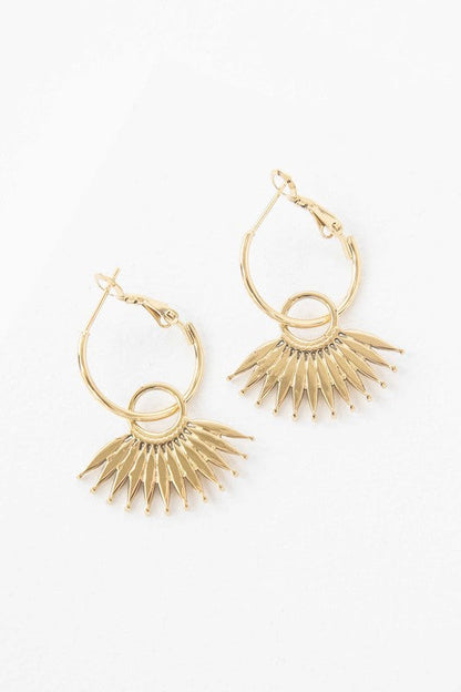 Free Shipping For ONLINE EXCLUSIVE Palm Drop Hoop Earrings