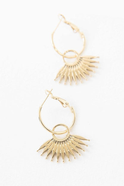 Free Shipping For ONLINE EXCLUSIVE Palm Drop Hoop Earrings