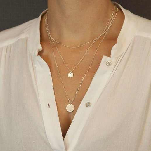 Street Fashion Sequins Multilayer Necklace-Homeunderwear