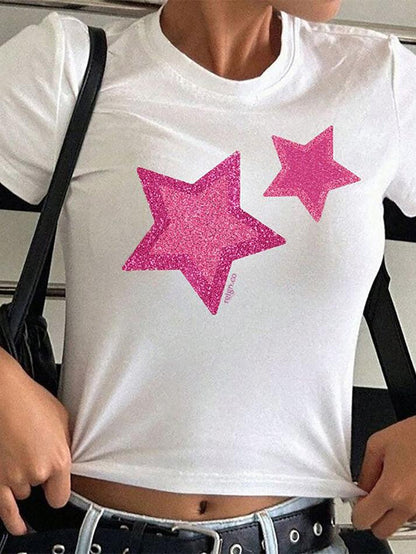 Star Print Short Sleeve Tee