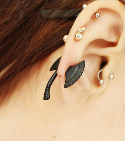 Exaggerated 3D Axe Punk Style Single Earrings-Homeunderwear