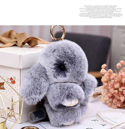 Mini Fuzzy Bunny Charm - Colorful Rabbit Accessory