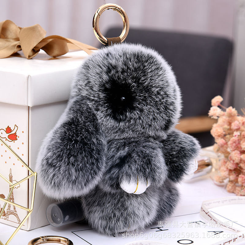 Mini Fuzzy Bunny Charm - Colorful Rabbit Accessory