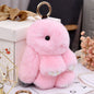 Cute Fuzzy Bunny Charm - Real Rabbit Fur Accessory