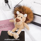 Cute Long-Haired Lion Plush Backpack Charm